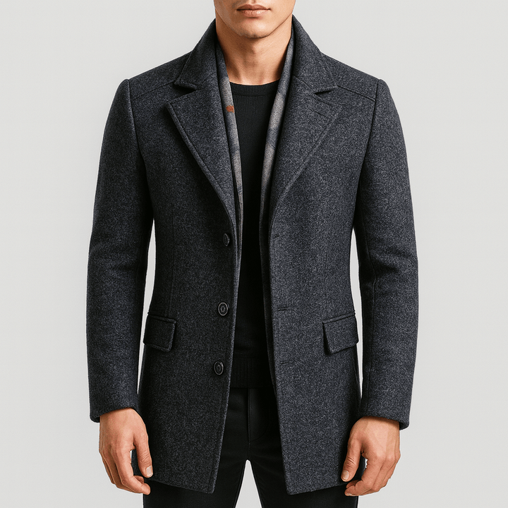 Men's Wool Coat with Elegant Appearance