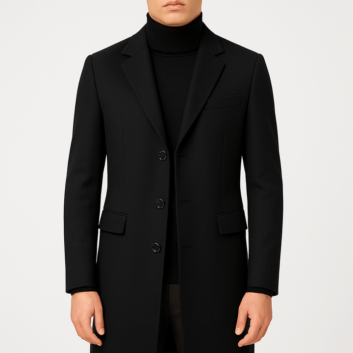 Men's Wool Coat with Classic Design