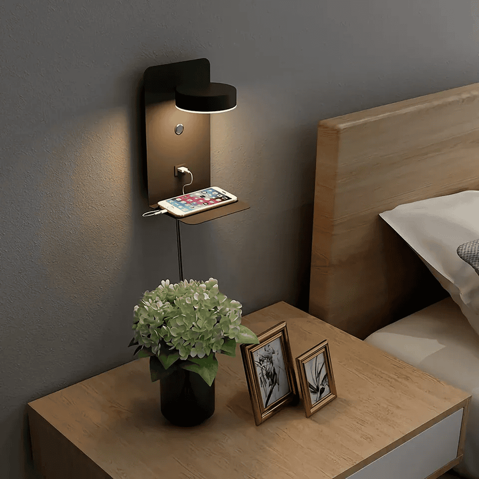 Atmospheric modern LED bedside lamp for bedroom