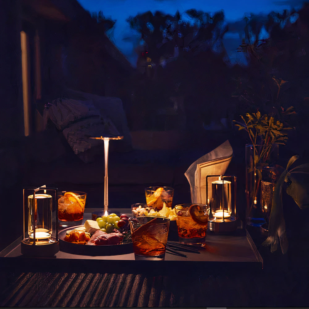 Wireless dimmable designer table lamp in an elegant design