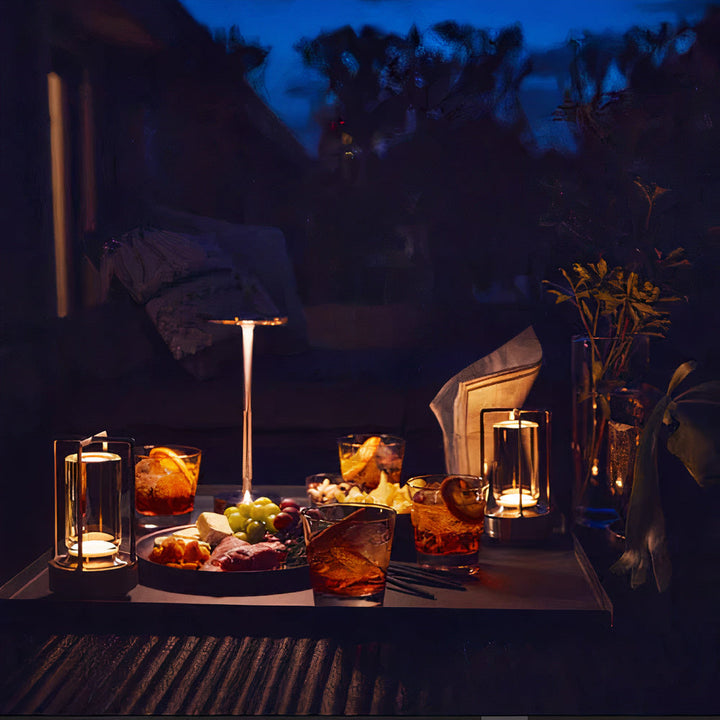 Wireless dimmable designer table lamp in an elegant design