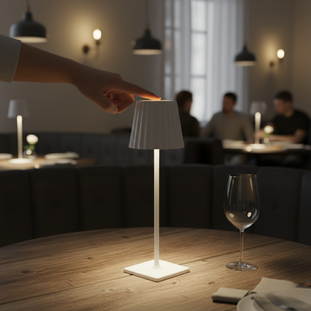 Wireless dimmable LED table lamp with touch control 