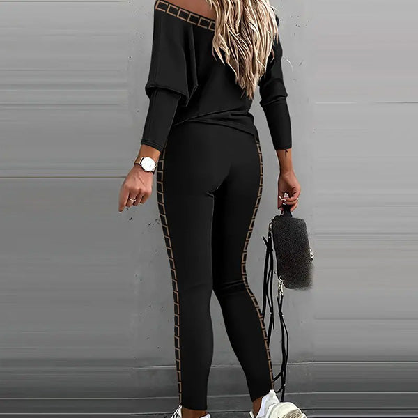 Women's Two-Piece Set with Shirt and Trousers in a Modern Style