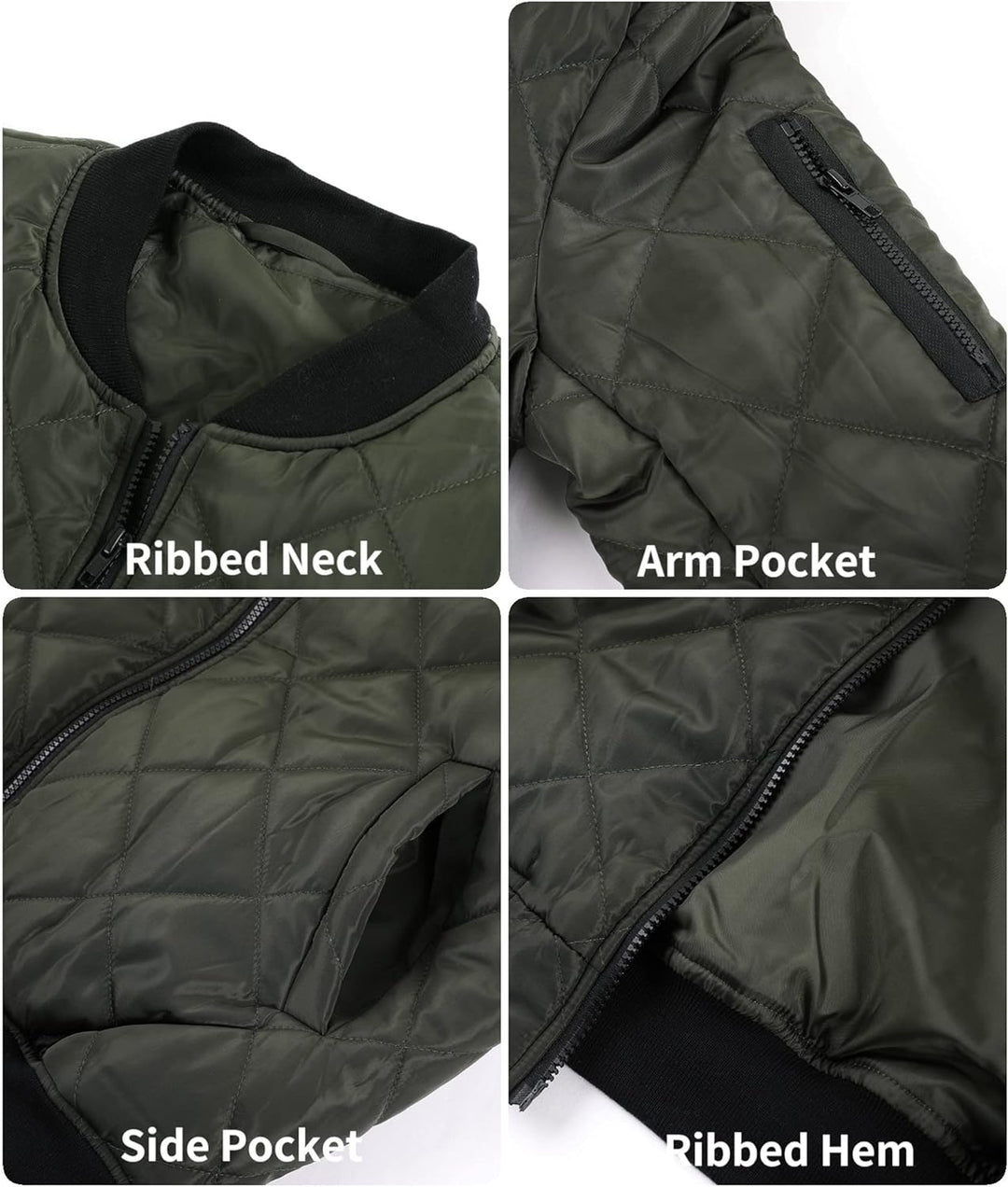 Women's Bomber Jacket with Zipper in a Casual Design 