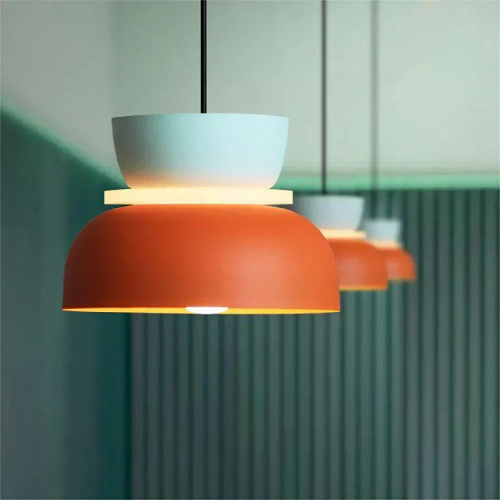Nordic Macaron style pendant light with LED