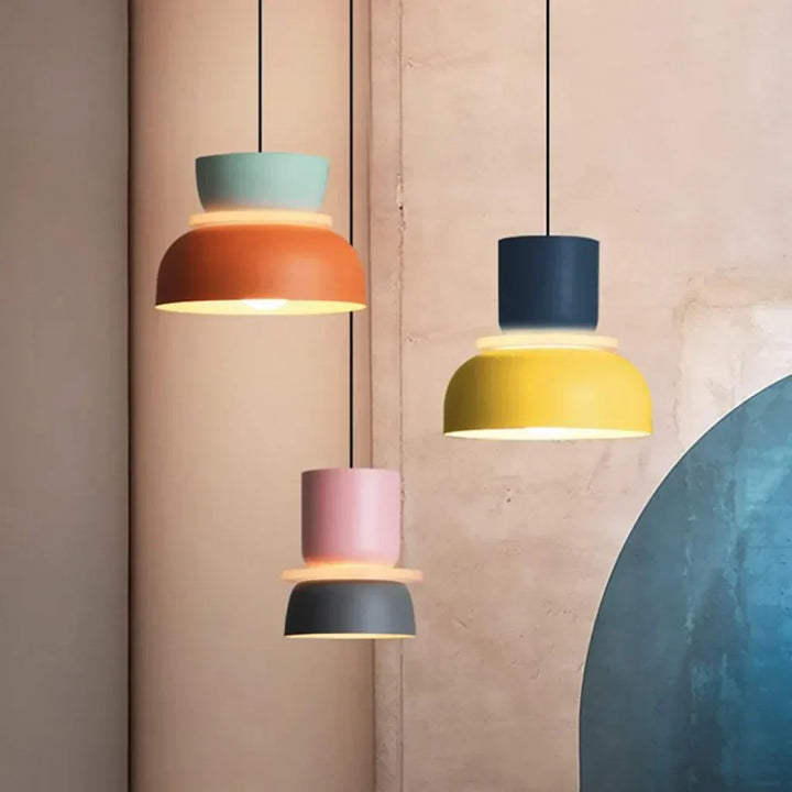 Nordic Macaron style pendant light with LED