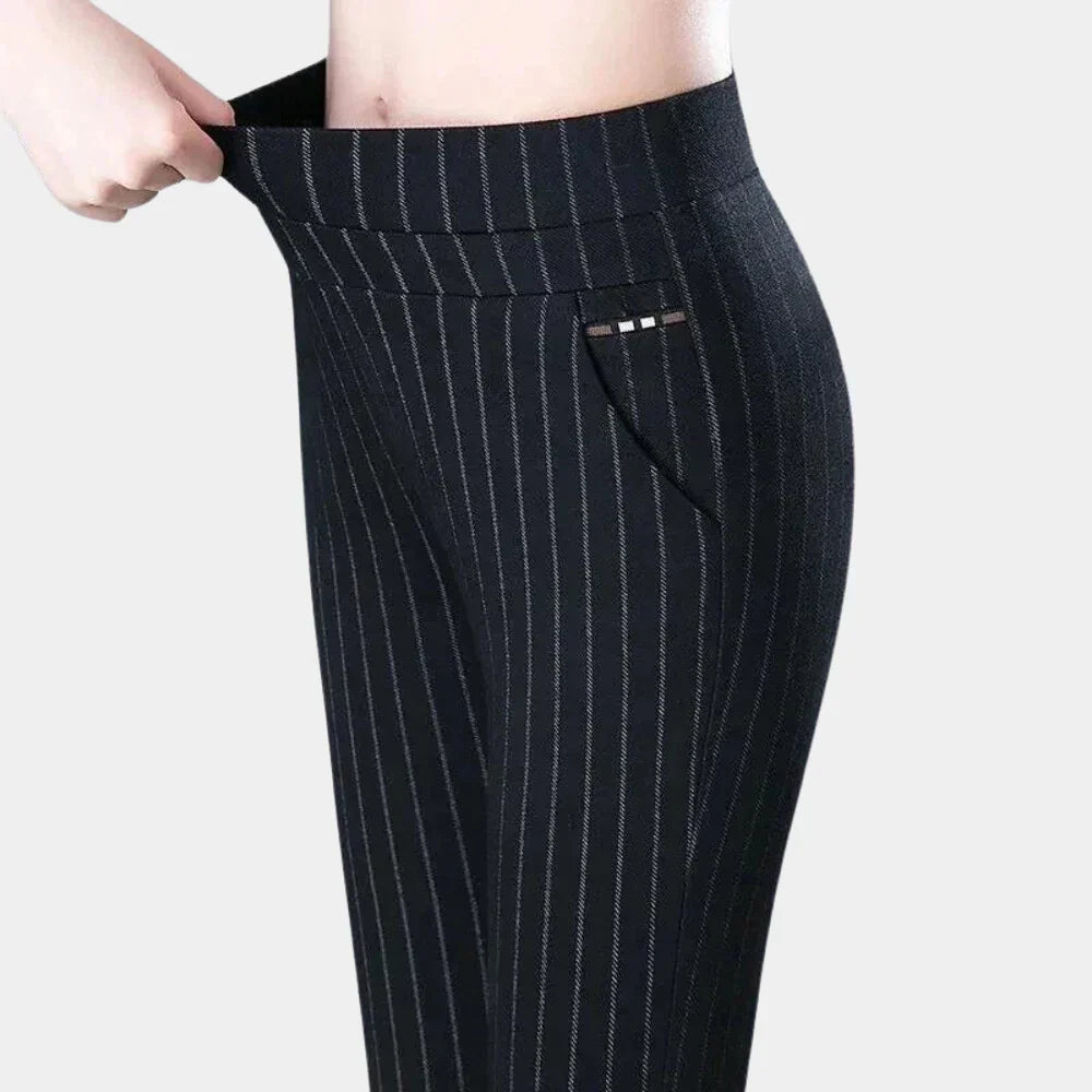 Women's Stretch Trousers with High Waist 