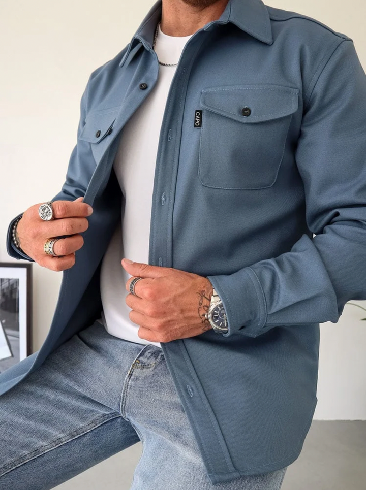 Men's Long-Sleeve Shirt with Pockets