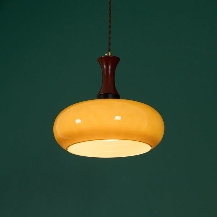 Mayon pendant lamp with brown glass shade