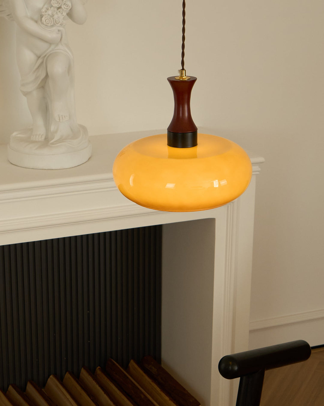 Mayon pendant lamp with brown glass shade