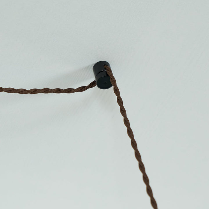 Mayon pendant lamp with brown glass shade