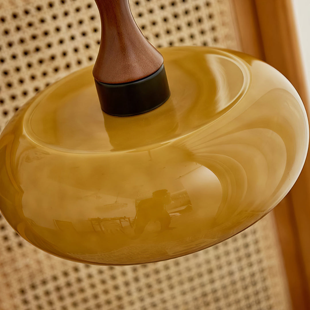 Mayon pendant lamp with brown glass shade