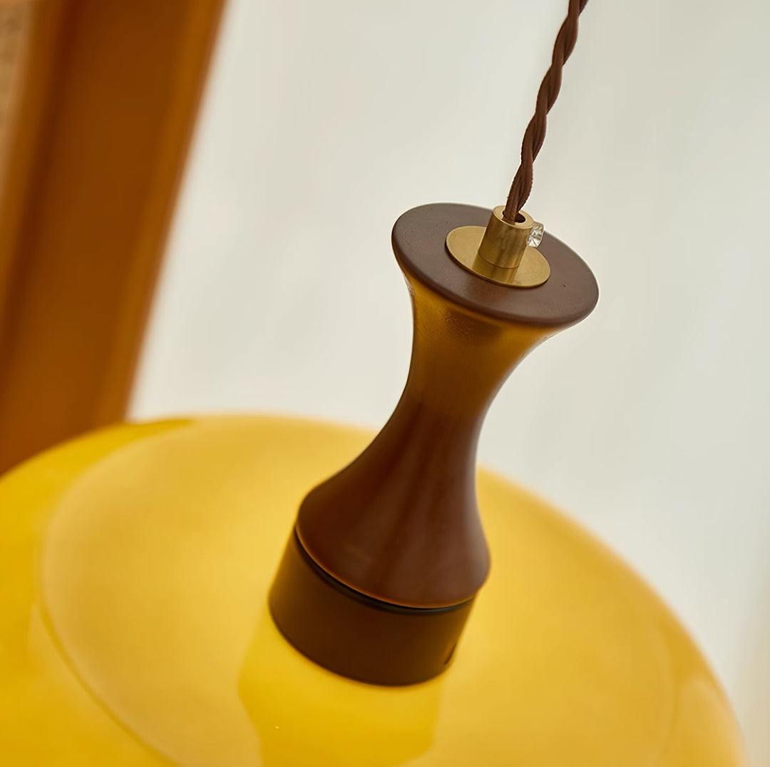 Mayon pendant lamp with brown glass shade