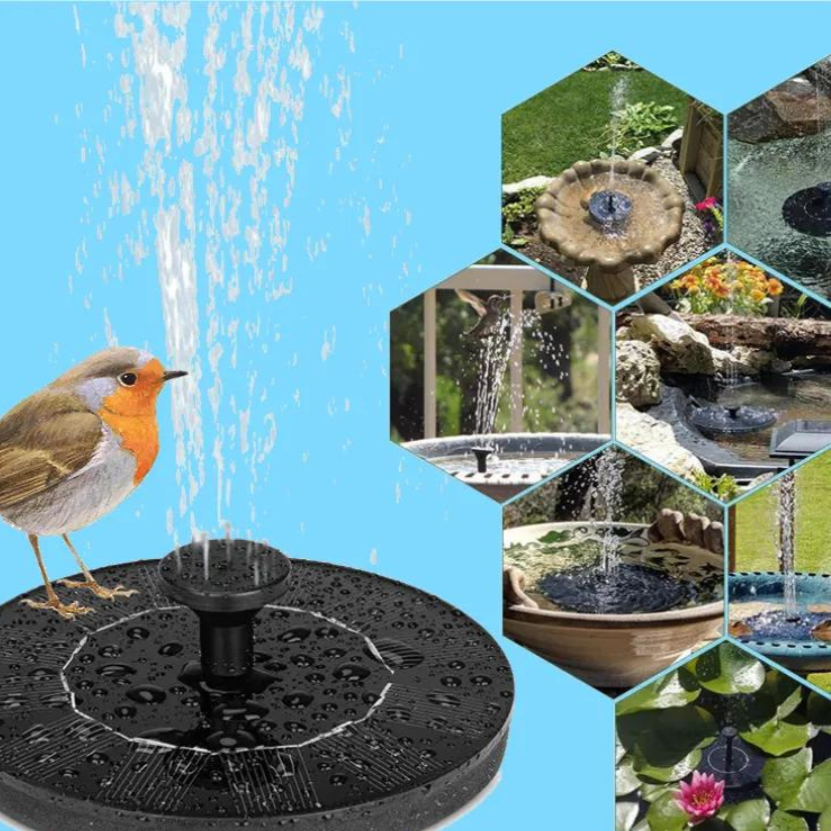 Environmentally friendly garden fountain for birds – Solar-powered water fountain for your garden