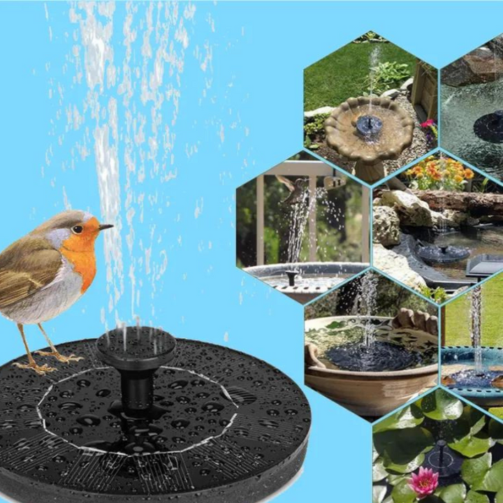 Environmentally friendly garden fountain for birds – Solar-powered water fountain for your garden
