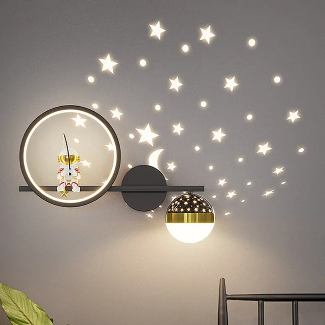 Playful, child-friendly LED wall light for children's rooms