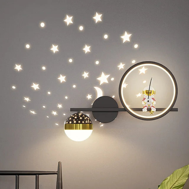 Playful, child-friendly LED wall light for children's rooms
