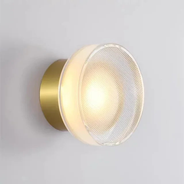 Modern round LED wall light for living room and bedroom