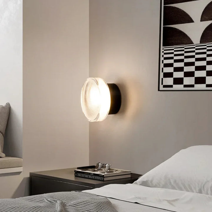 Modern round LED wall light for living room and bedroom