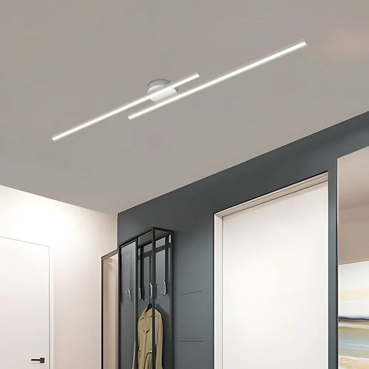 Oblong LED ceiling light, aluminum – dimmable &amp; modern
