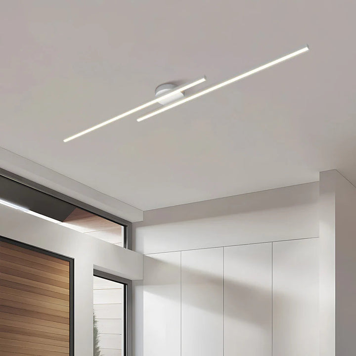 Oblong LED ceiling light, aluminum – dimmable &amp; modern
