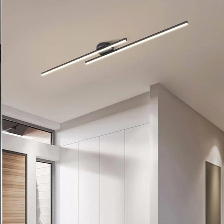 Oblong LED ceiling light, aluminum – dimmable &amp; modern