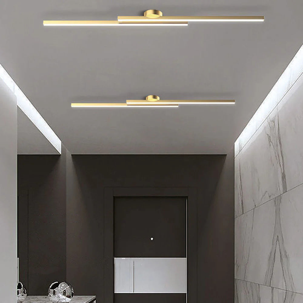 Oblong LED ceiling light, aluminum – dimmable &amp; modern