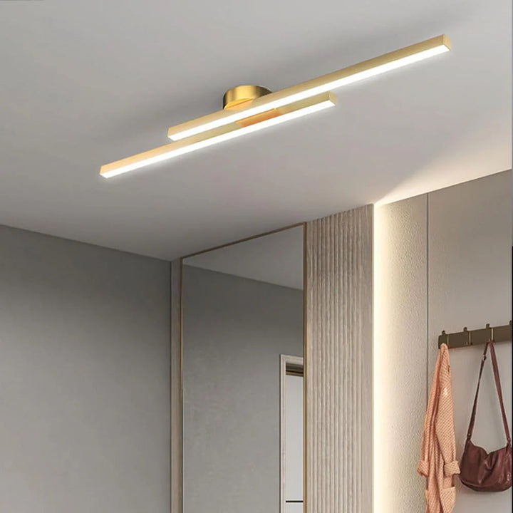 Oblong LED ceiling light, aluminum – dimmable &amp; modern