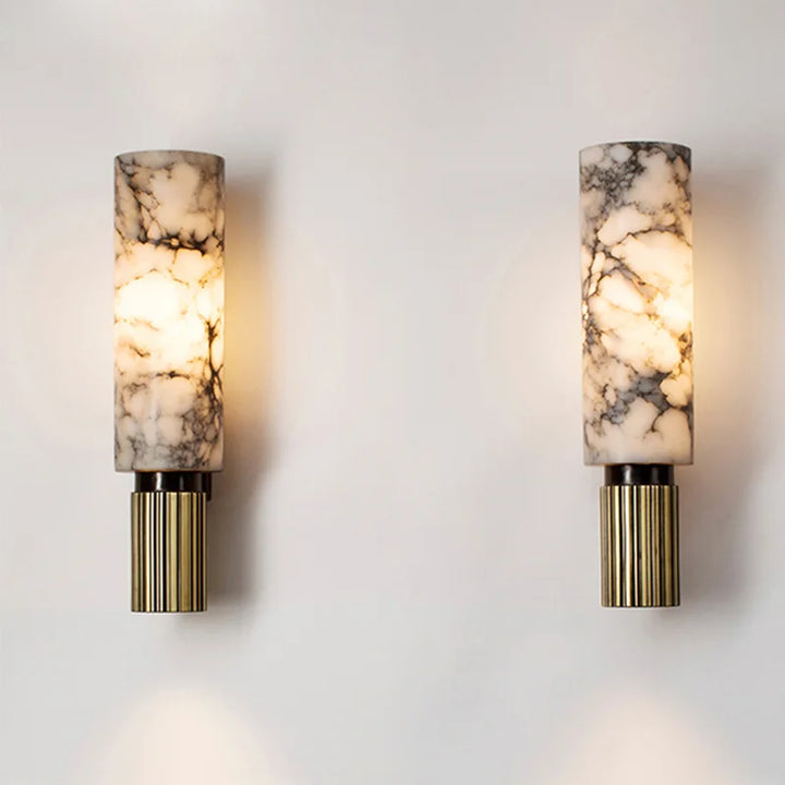 Modern LED wall light with marble look for stylish interiors