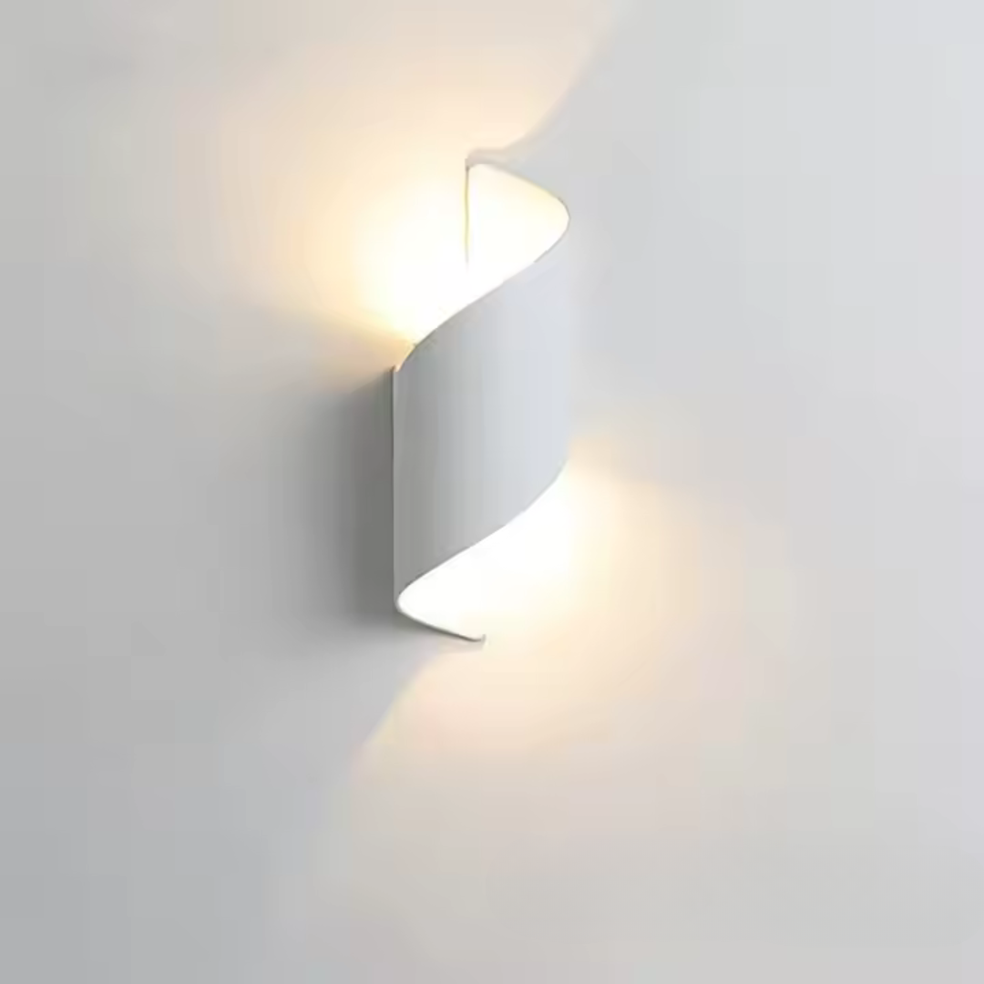 Modern black wall lamp with organic design and sculptural lighting effect