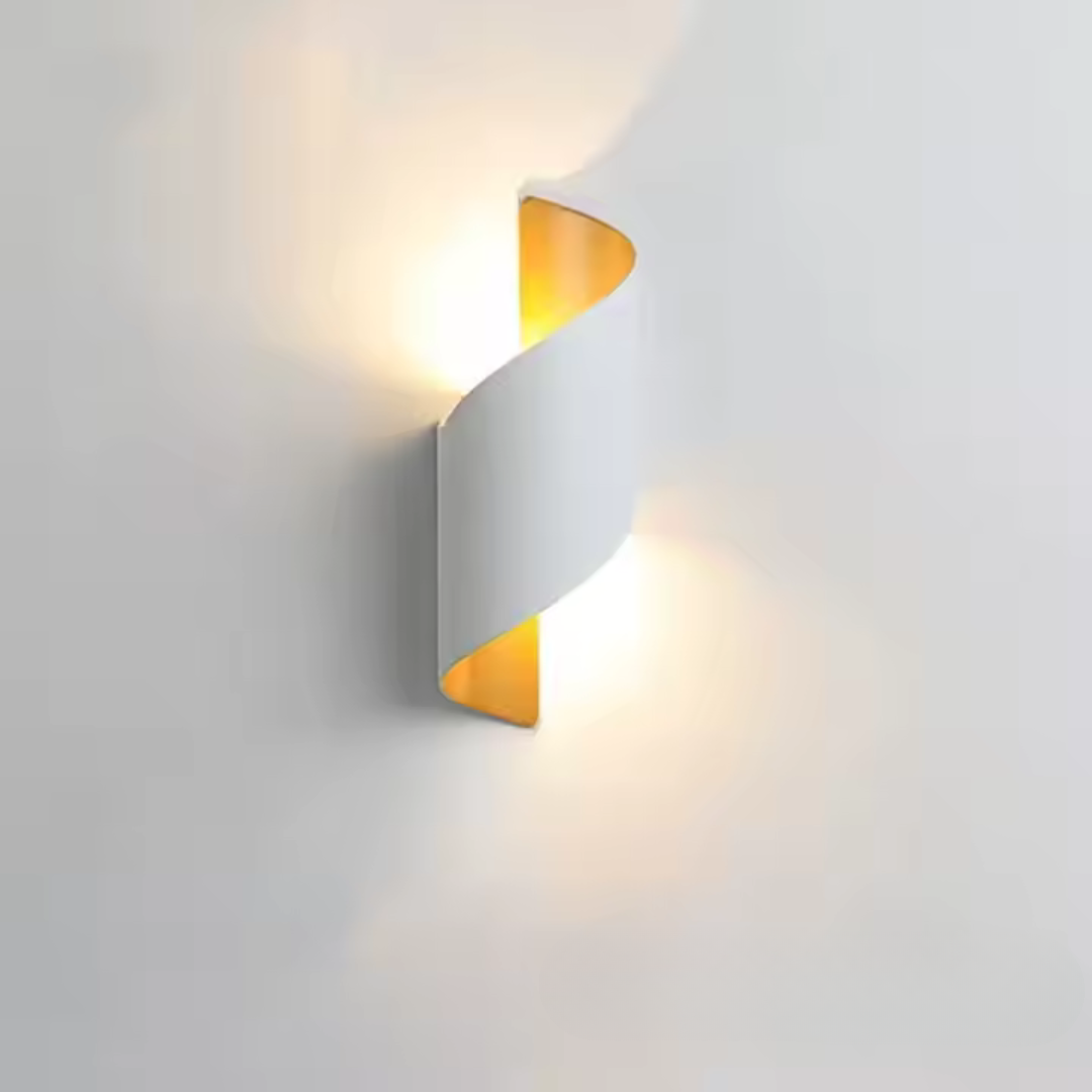 Modern black wall lamp with organic design and sculptural lighting effect