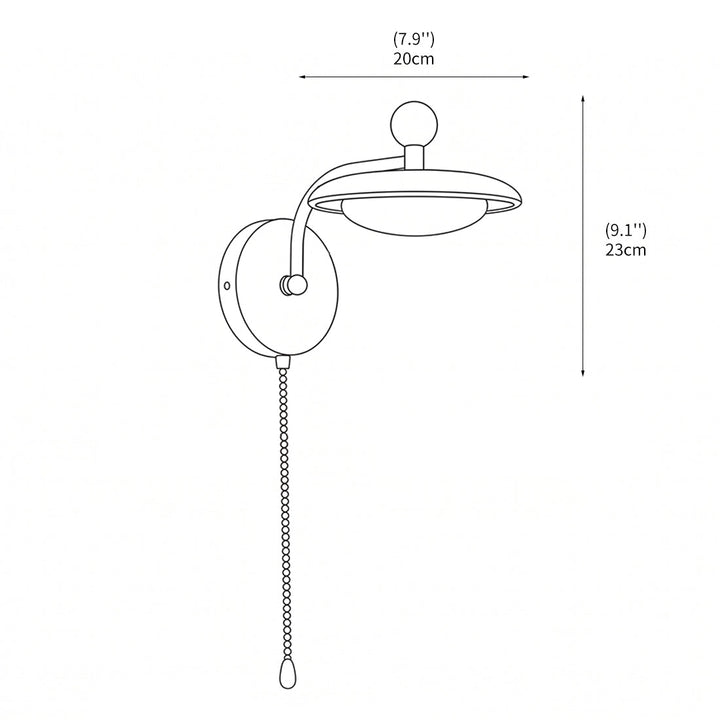 Wandlampe aus Holz und Metall in stilvollem Design