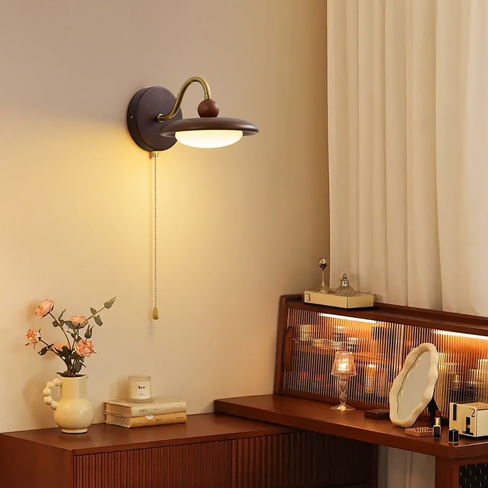 Wandleuchte mit warmem LED-Licht in modern-rustikalem Stil