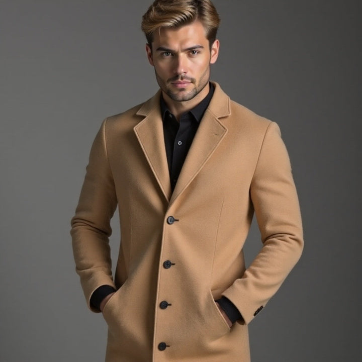 Men's Slim Fit Trench Coat for Winter