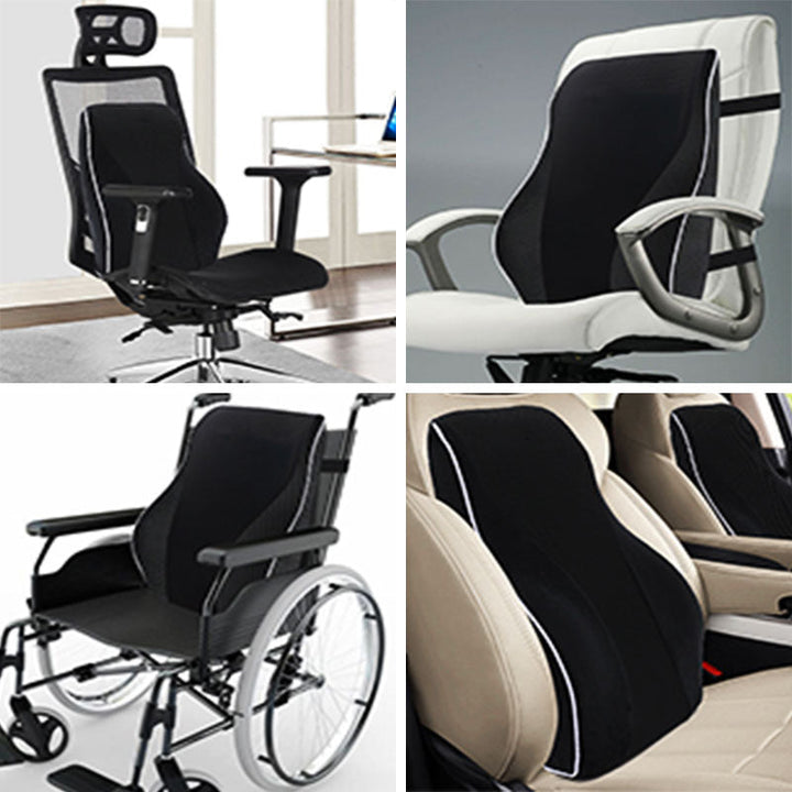 Lumbar support pillow with memory foam