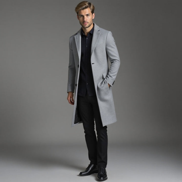 Men's Slim Fit Trench Coat for Winter