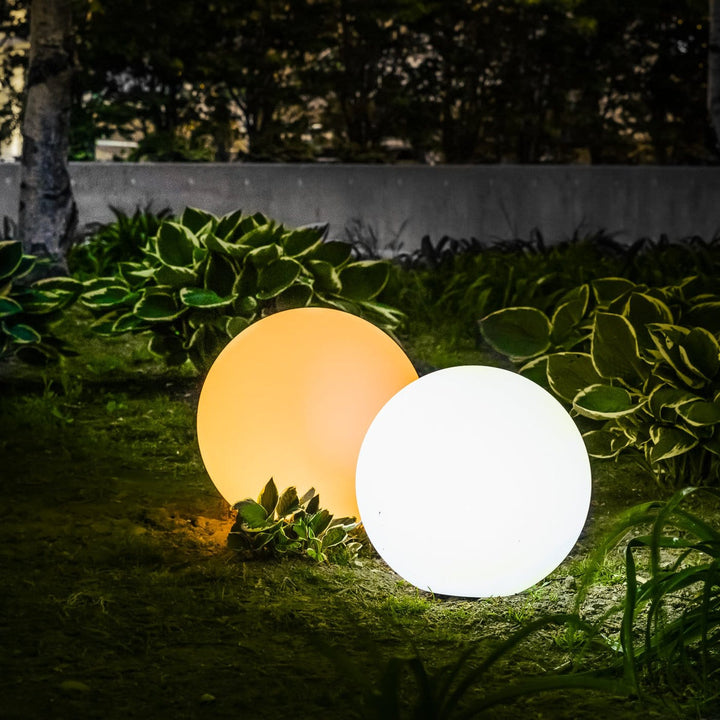 Spherical outdoor light with color change and remote control