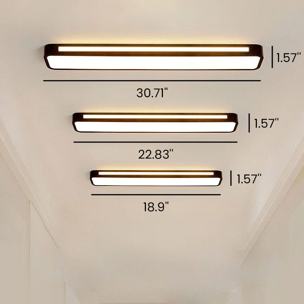 Nordic LED ceiling light – elongated, dimmable &amp; modern