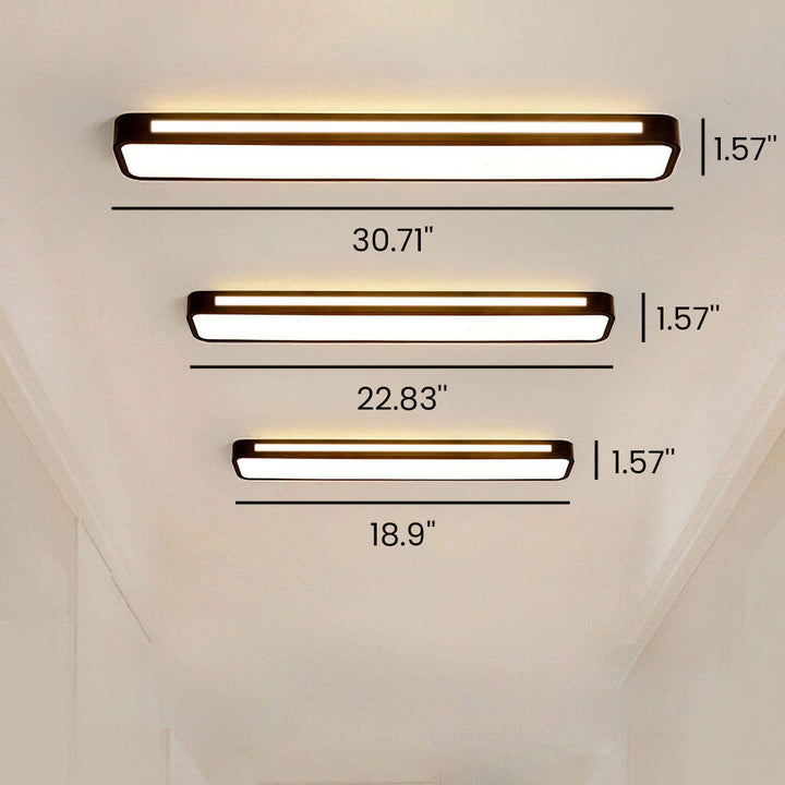 Nordic LED ceiling light – elongated, dimmable &amp; modern