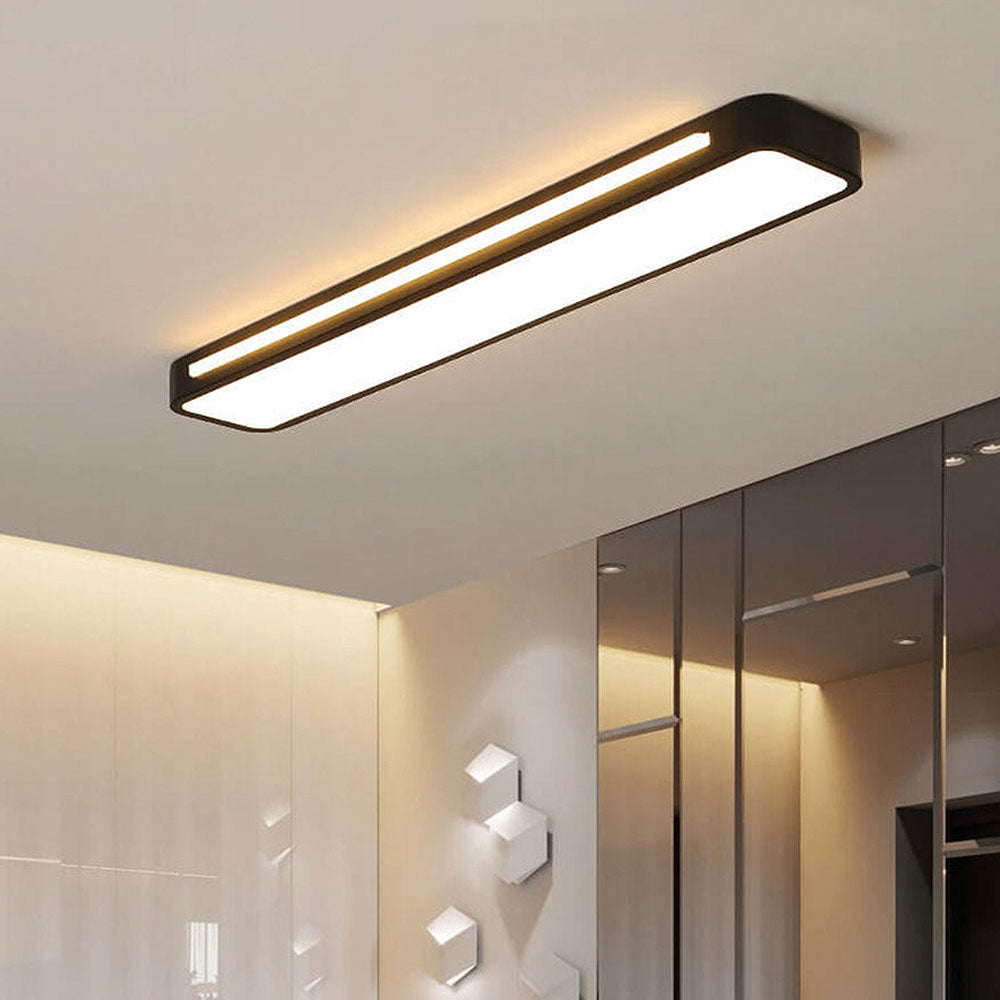 Nordic LED ceiling light – elongated, dimmable &amp; modern