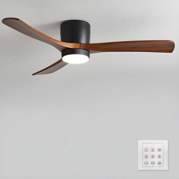 Nordic ceiling fan with LED lighting and remote control 