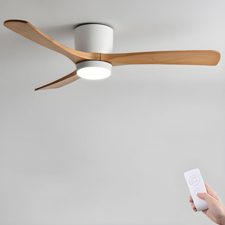 Nordic ceiling fan with LED lighting and remote control 