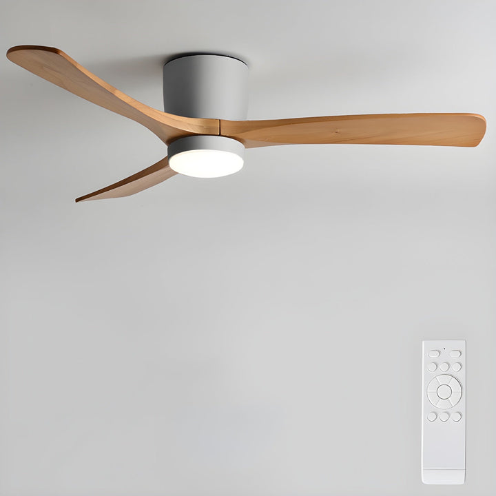 Nordic ceiling fan with LED lighting and remote control 