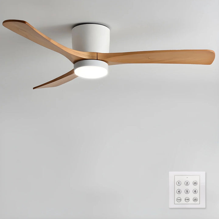 Nordic ceiling fan with LED lighting and remote control 