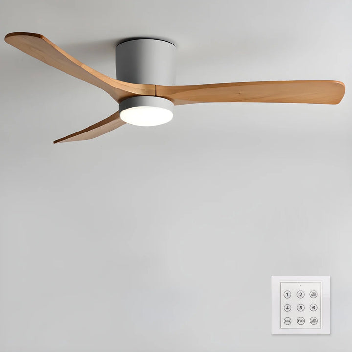 Nordic ceiling fan with LED lighting and remote control 