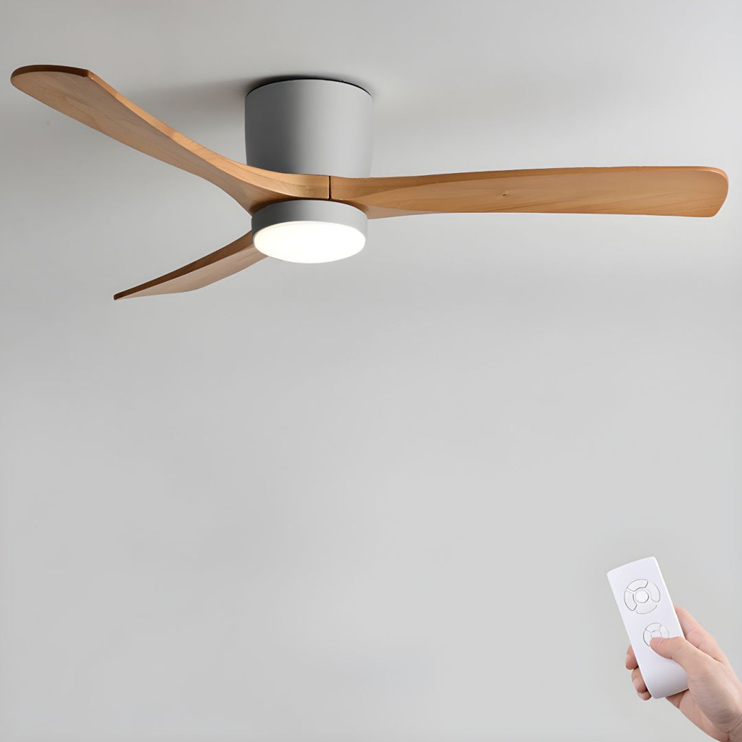 Nordic ceiling fan with LED lighting and remote control 