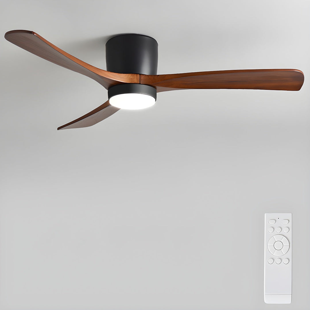 Nordic ceiling fan with LED lighting and remote control 