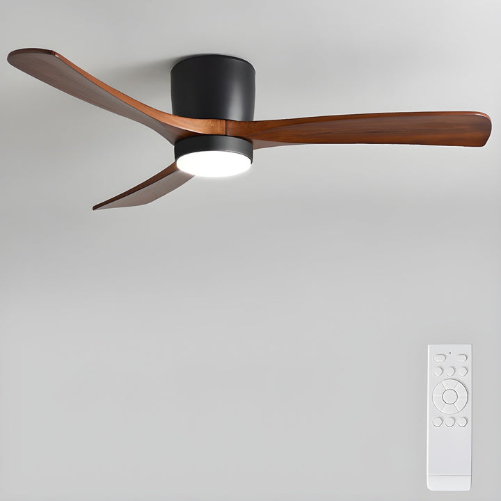 Nordic ceiling fan with LED lighting and remote control 