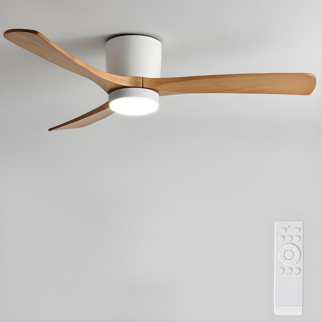 Nordic ceiling fan with LED lighting and remote control 