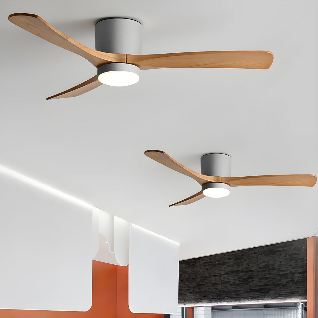 Nordic ceiling fan with LED lighting and remote control 